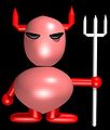 Devil with pitchfork enemies