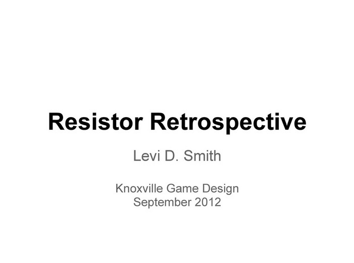 Resistor Retrospective