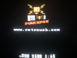 PowerPak title screen (Press A to choose a game file)