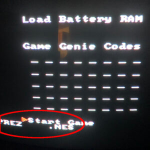 PowerPak correctly selected PREZ.NES game