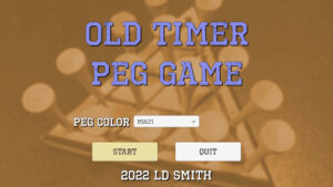 Old Timer Peg Game - title screen