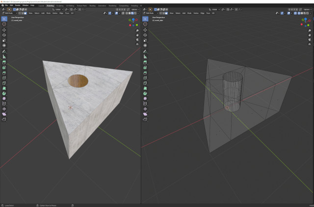 Old Timer Peg Game - making triangle and hole in Blender